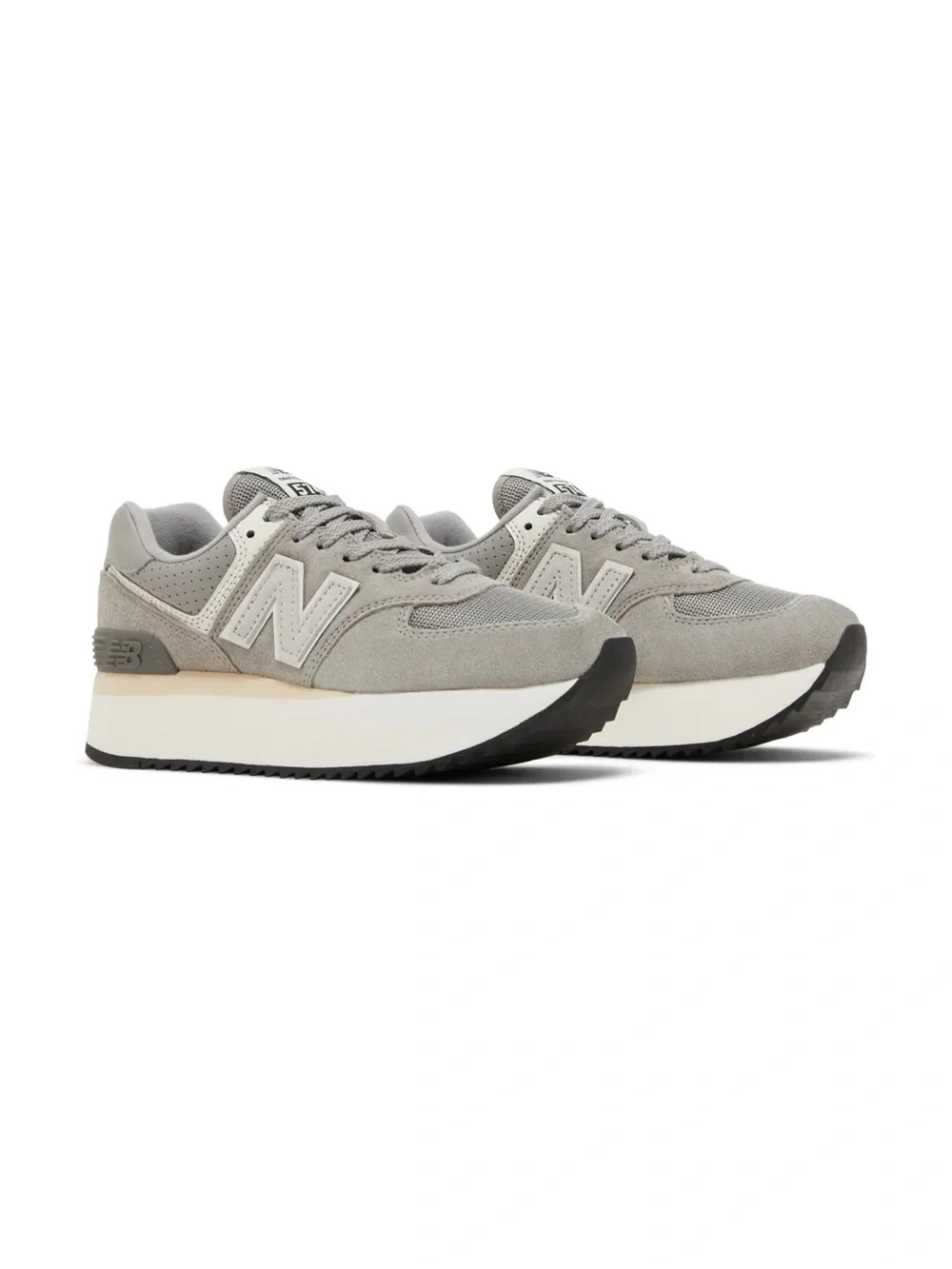 New Balance Women's Grey 574 platform